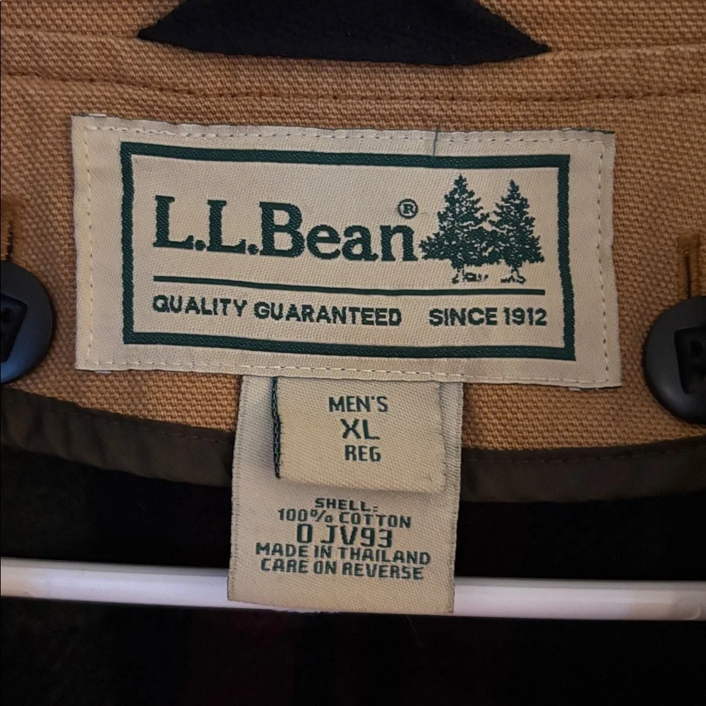 L.L. Bean Men's vintage lined Brown Field Jacket - Picture 3 of 4